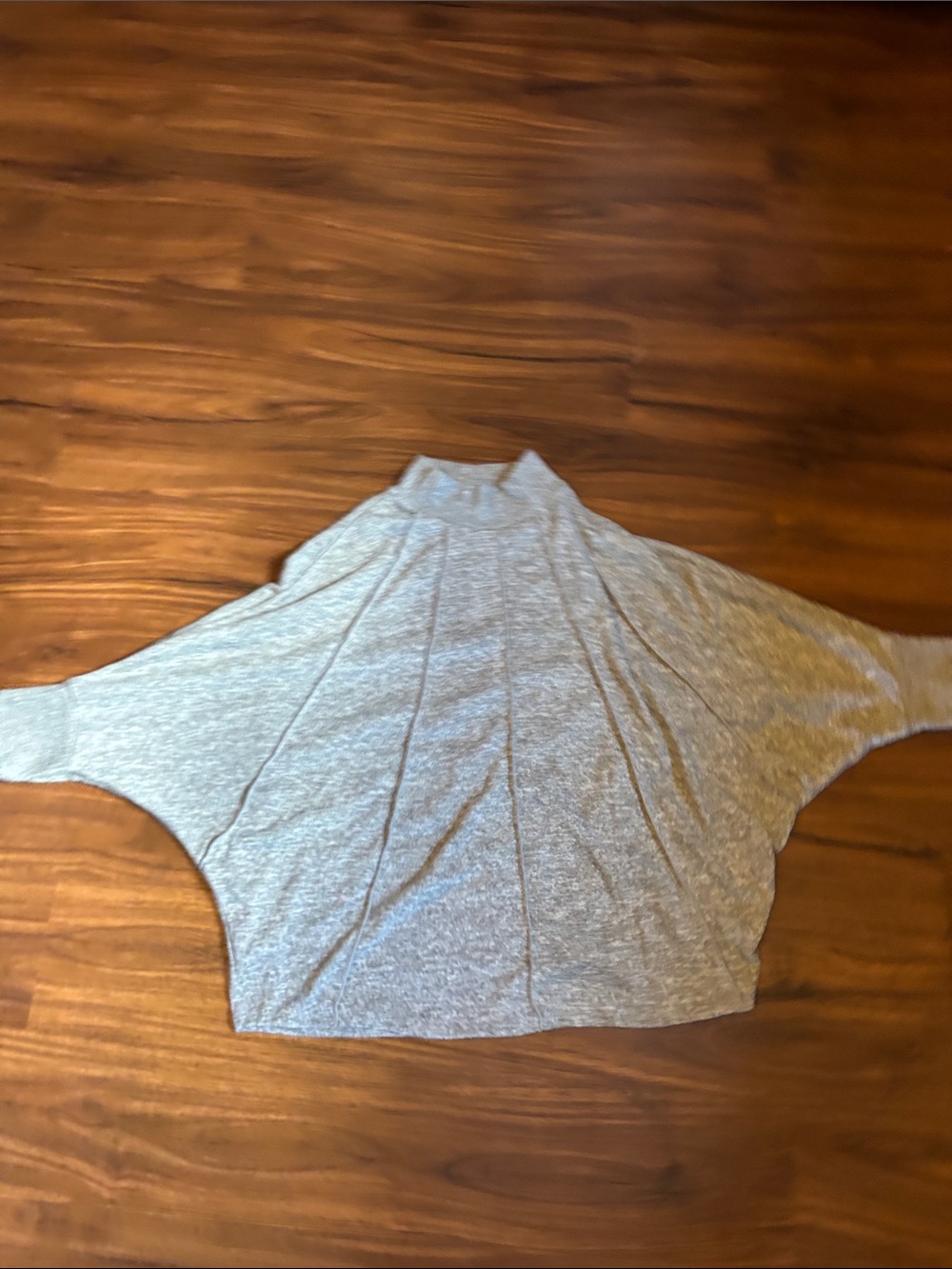 Woman’s Heather Gray Dolman Sleeve Top - Lightweight Knit